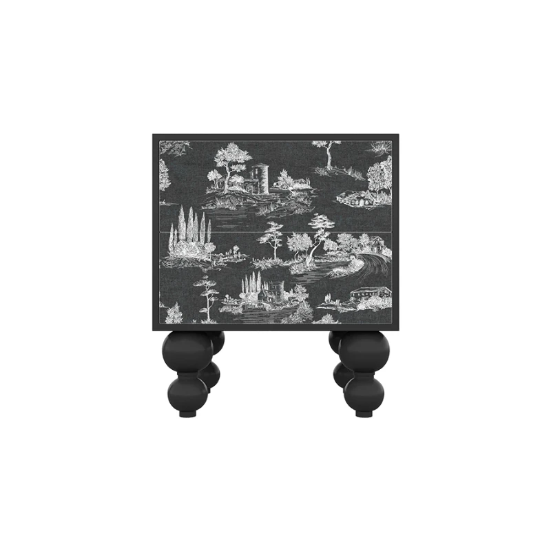 

ZC Living Room Storage Cabinet Storage Cabinet Bedroom Solid Wood Bedside Cabinet Storage Tea Table