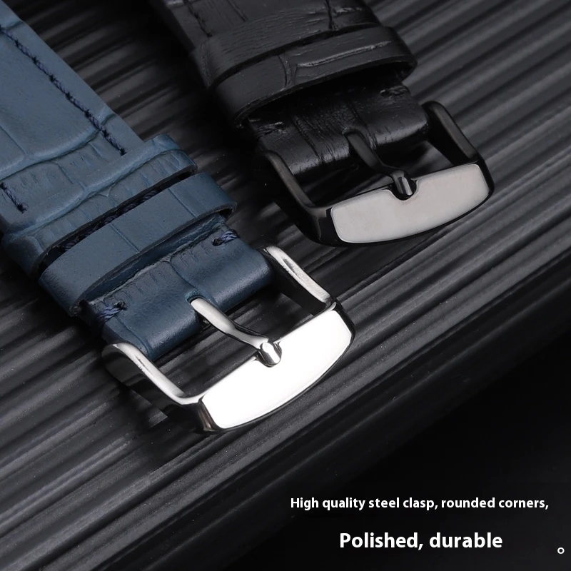 AE1200 AE1300 جلد البقر نمط التمساح حزام ل كاسيو مربع صغير تعديل أثار لينة جلد البقر الفرقة الرجال سوار ساعة 18 مللي متر