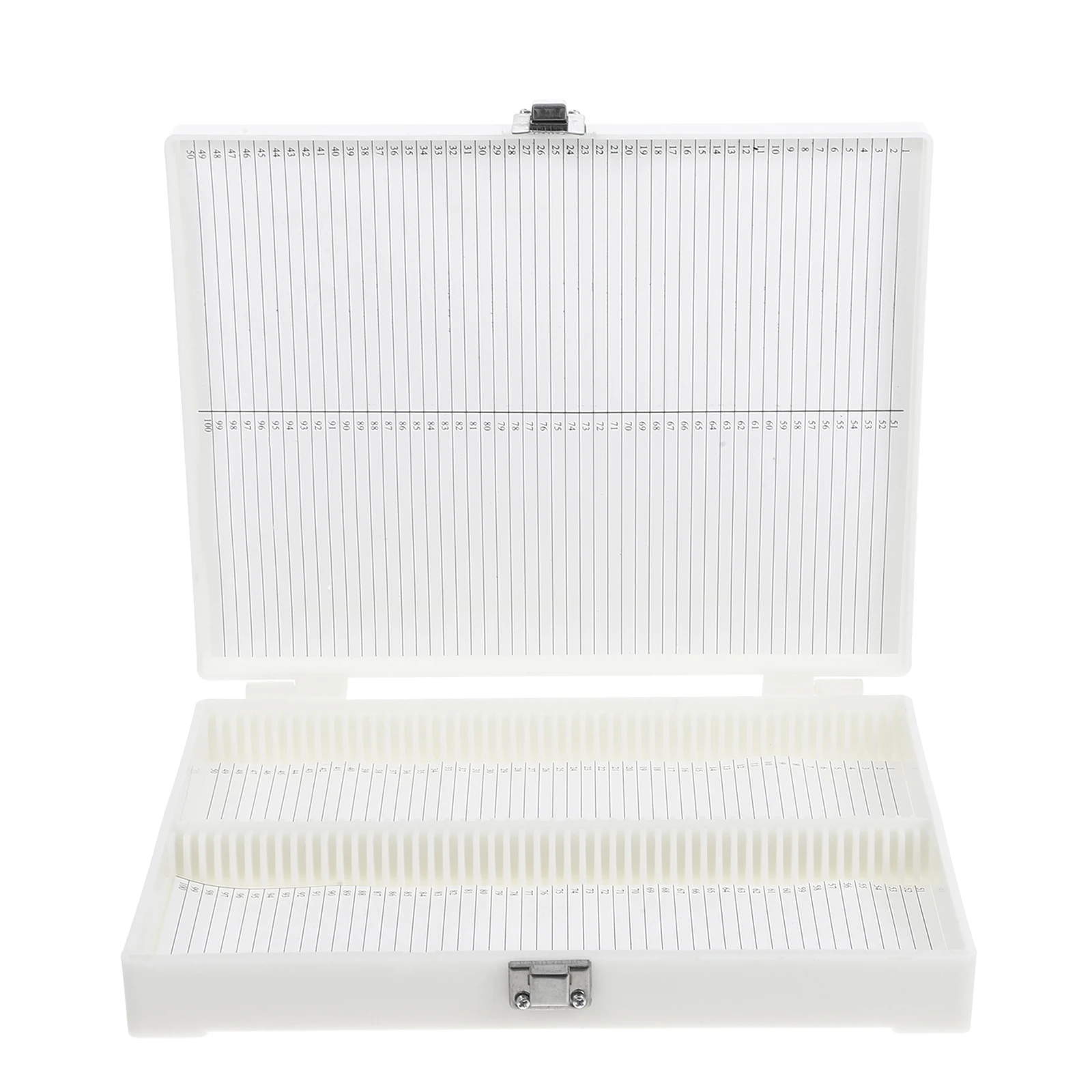 Box Microscope Holder Reusable Stainless Steel Microscope Slide Storage Box Storage Organizer Teaching Equipment