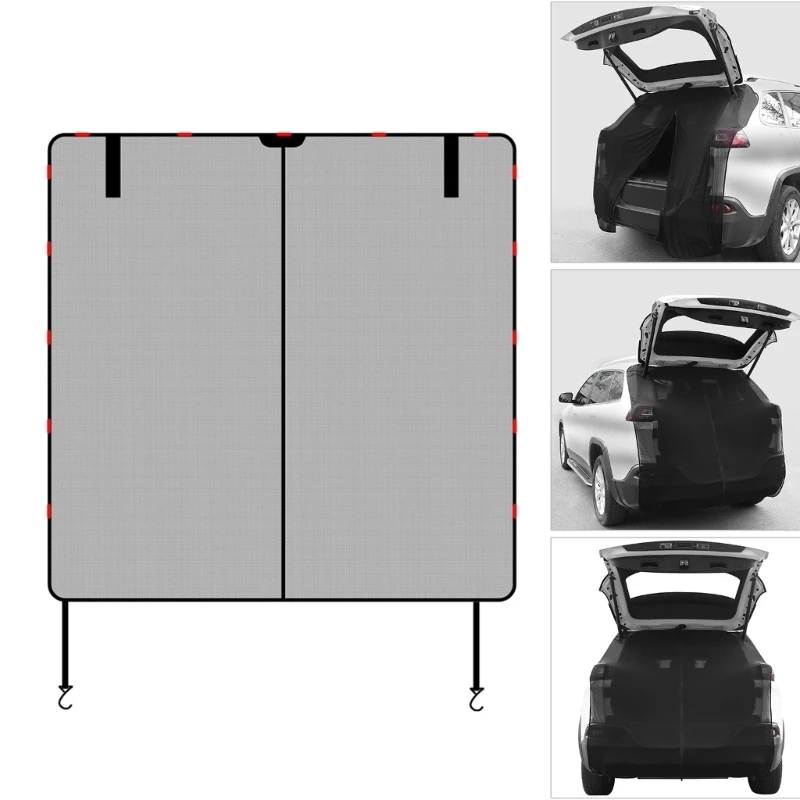 

Net Tailgate Sunshade Screen Large Size Vehicle Tailgate Netting provide Ventilation & Privacy for Campers