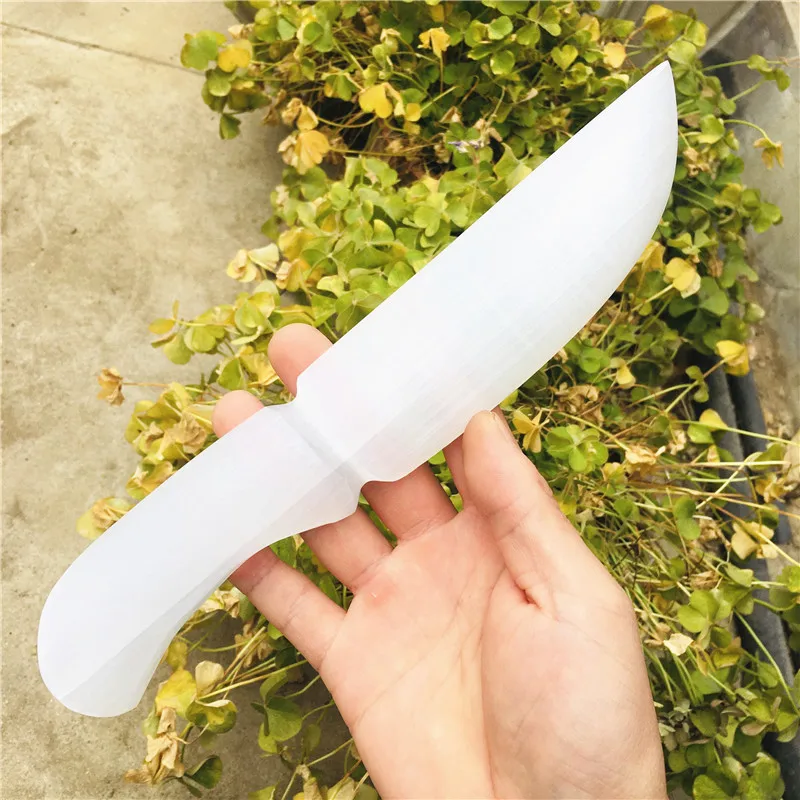 Large size 25cm Natural Selenite Knife Healing Crystal Stone Quartz Point For Decoration