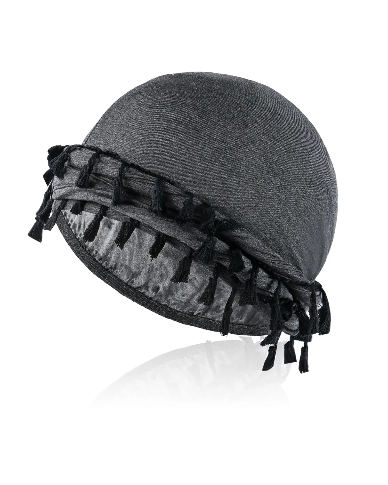 Vintage Twist Turban Head Wraps für Männer Stretch Modal und Satin Turban Schal Krawatte für Haar Kordelzug Verschluss und Maschinewaschbar – Detail 11