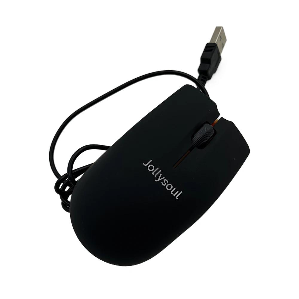 

Jollysoul Computer Mouse, Ambidextrous, Ergonomic Mouse With 5-Foot USB-A Cord - 800 DPI Wired Mouse With Mouse Wheel