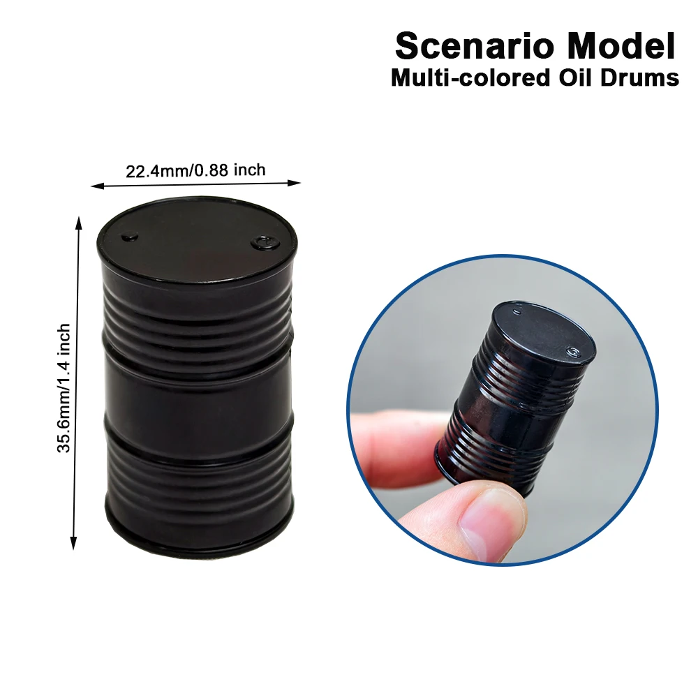 4PCS Miniatur Öl Trommel Container Werkzeug Garage Serie Harz Spielzeug Zubehör Für Lkw Teile Schreibtisch Dekoration Wargaming Diorama