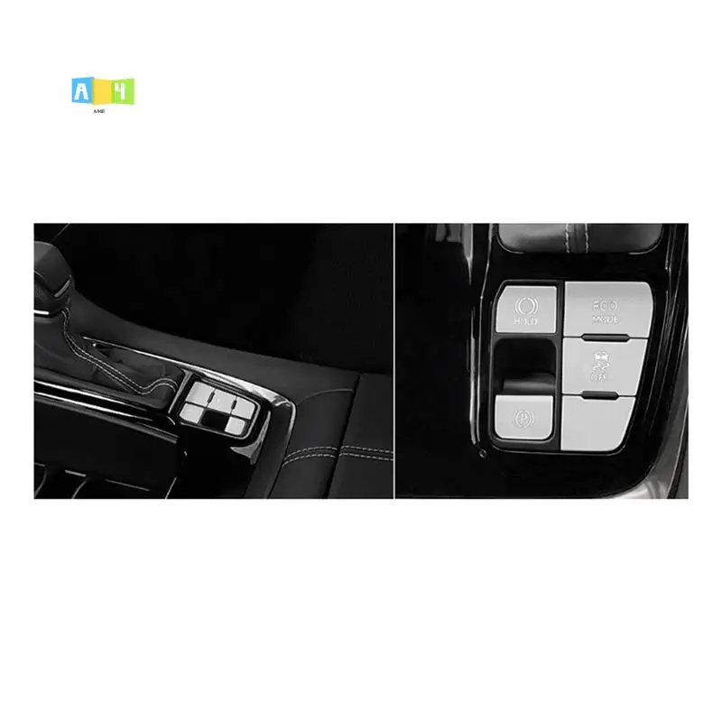 

A04E-Car Electronic Handbrake Button Sticker Aluminum For Toyota ALPHARD/VELLFIRE 40 Series 2023+ Gear Button Sticker