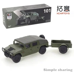 XCARTOYS 1:64 Dongfeng Mengshi Off Road Vehicle Trailer Military Alloy Car Model Small Scale Car Model Collection Pendulum