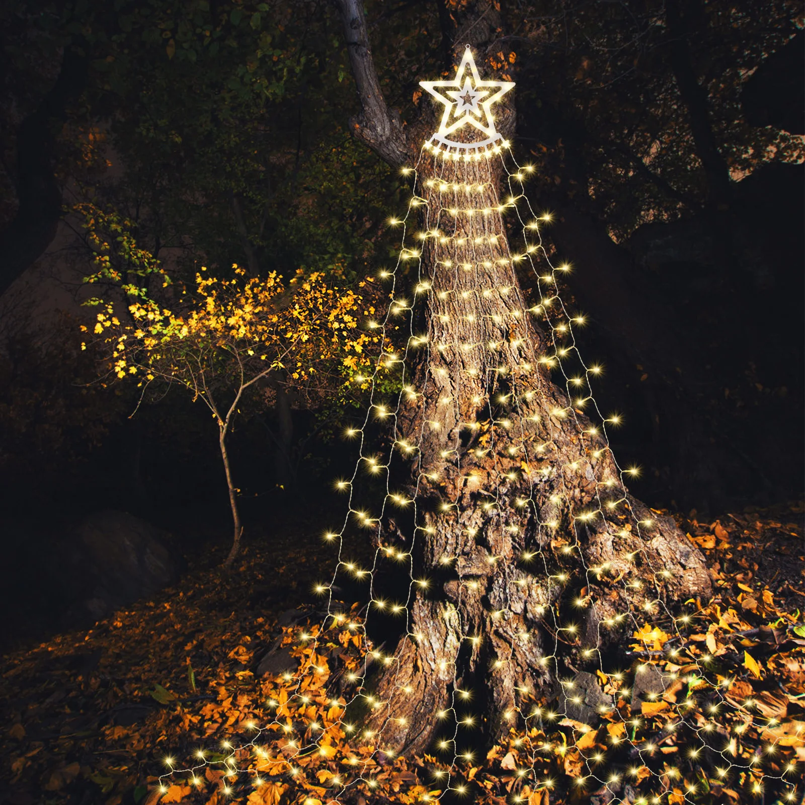 350 LED عيد الميلاد ستار شلال ضوء في الهواء الطلق شجرة عيد الميلاد ساحة معلقة أضواء الزخرفية عطلة أضواء الزخرفية في الهواء الطلق