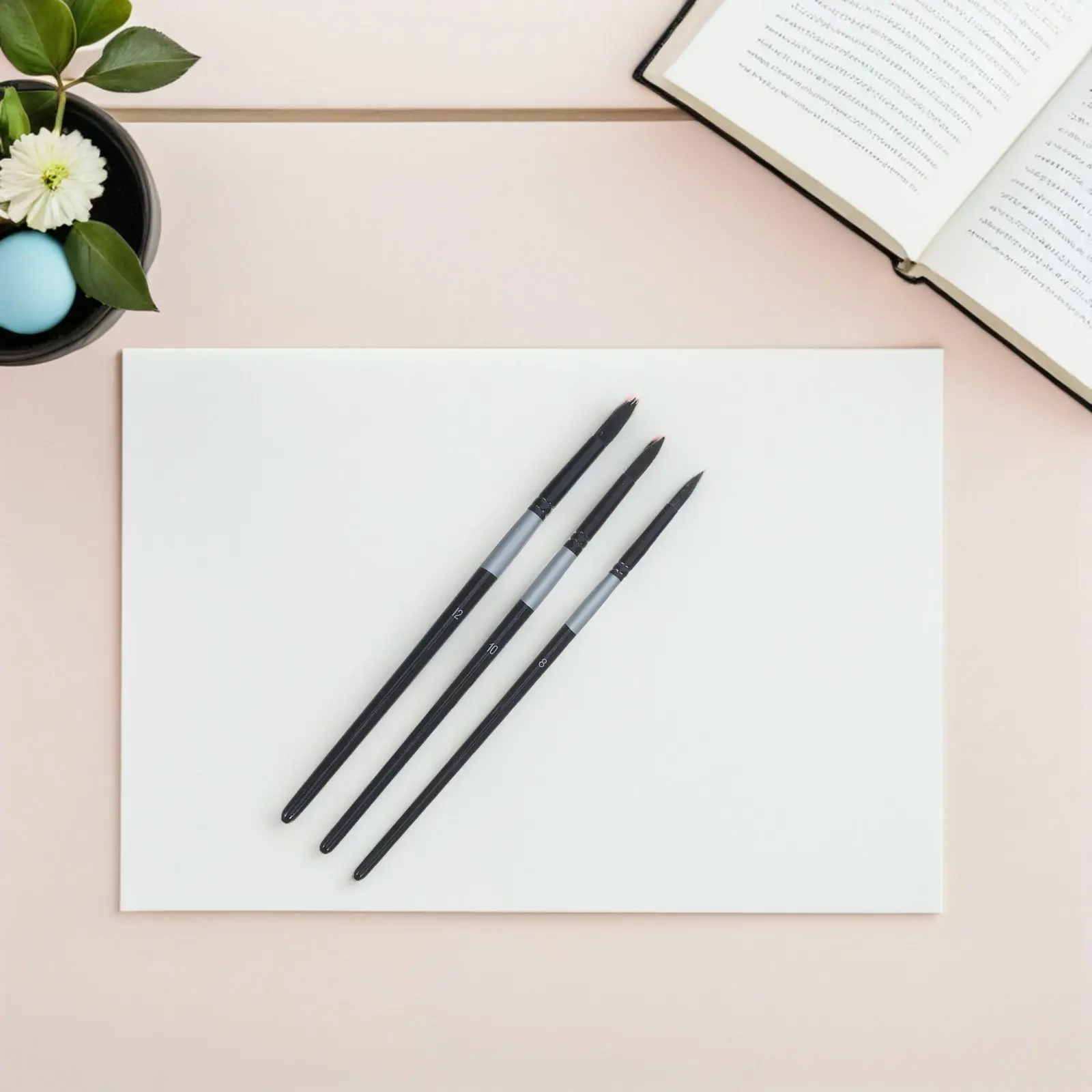 12 Pcs Paint Brushes Art for Watercolor Painting Multipurpose Artist Soft Synthetic Nylon Bristles Round Pointed