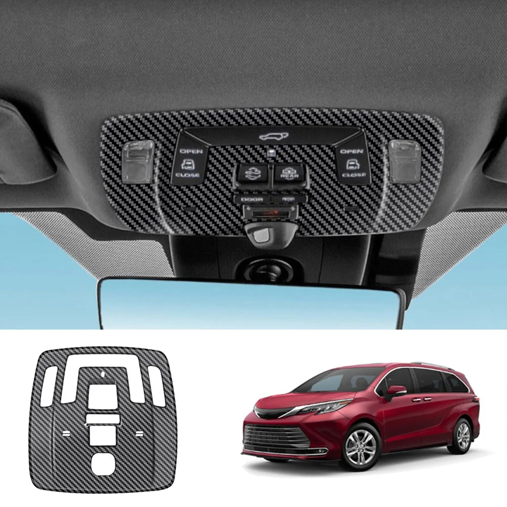 Carbon Fiber Car Reading Light Frame Cover Trim for Toyota Sienna 2021 Interior Decoration