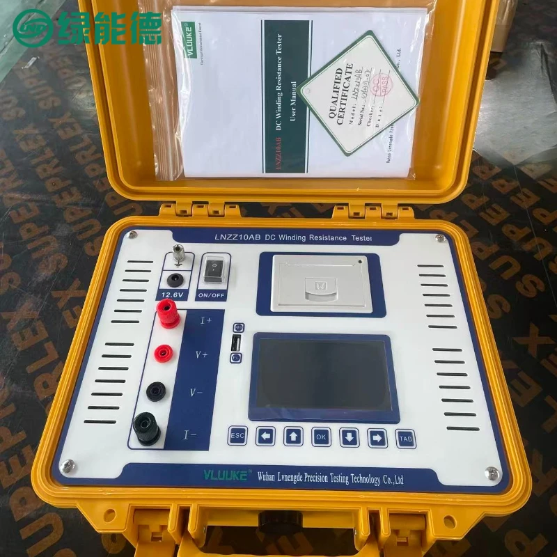 DC Winding Resistance Tester Velocimeter DC Resistance Meter Low Resistance Tester Transformer Testing Equipment