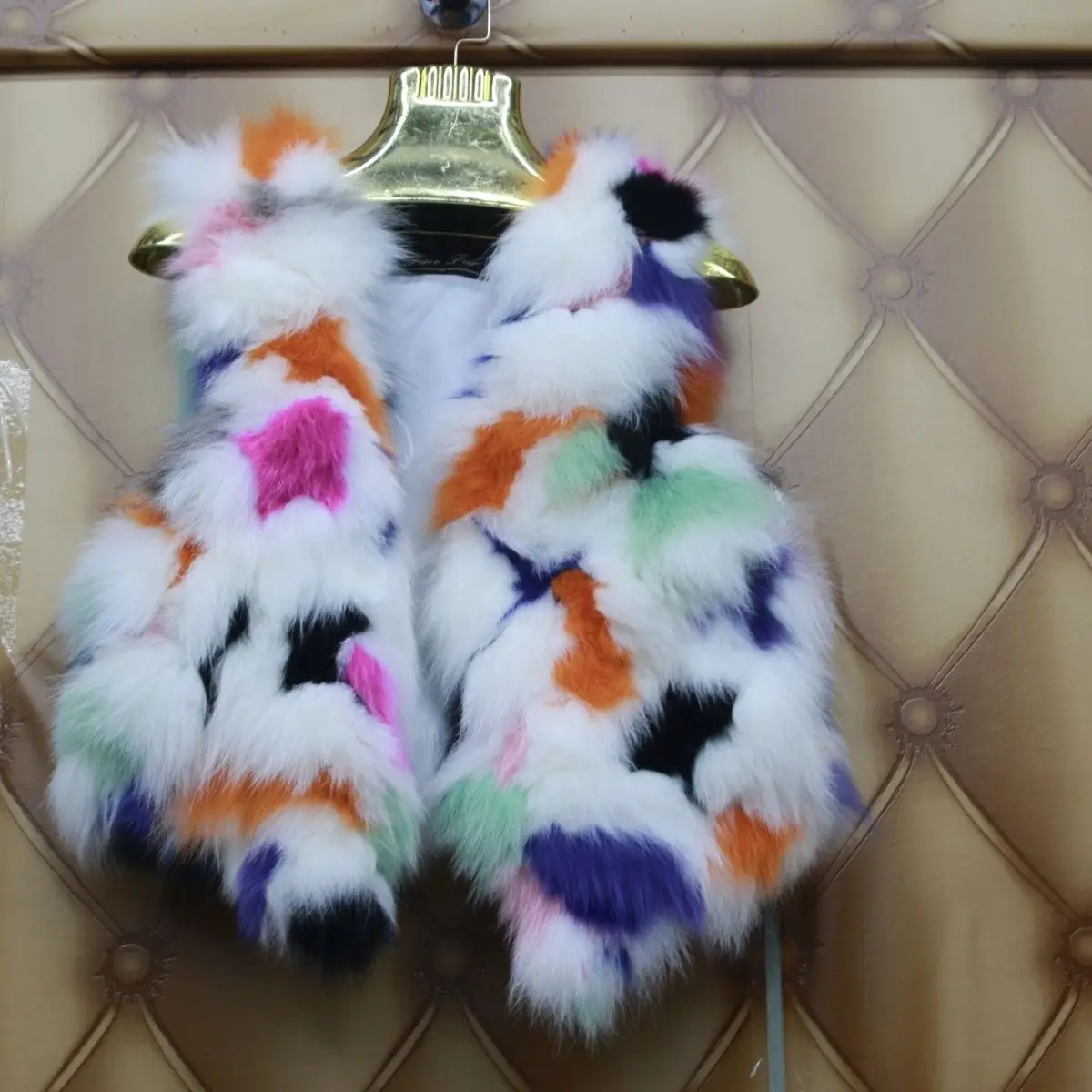 Natural Fox Fur Vest for Women Colorful New Trend Short Waistcoat Autumn