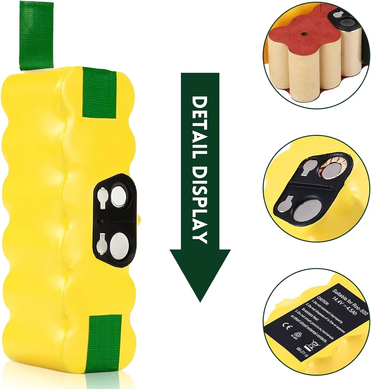 Batterie 14.4V 5000mAh pour iRobot 500, pour iRobot Roomba série 500 600 700 800 900 620 650 770 780 580