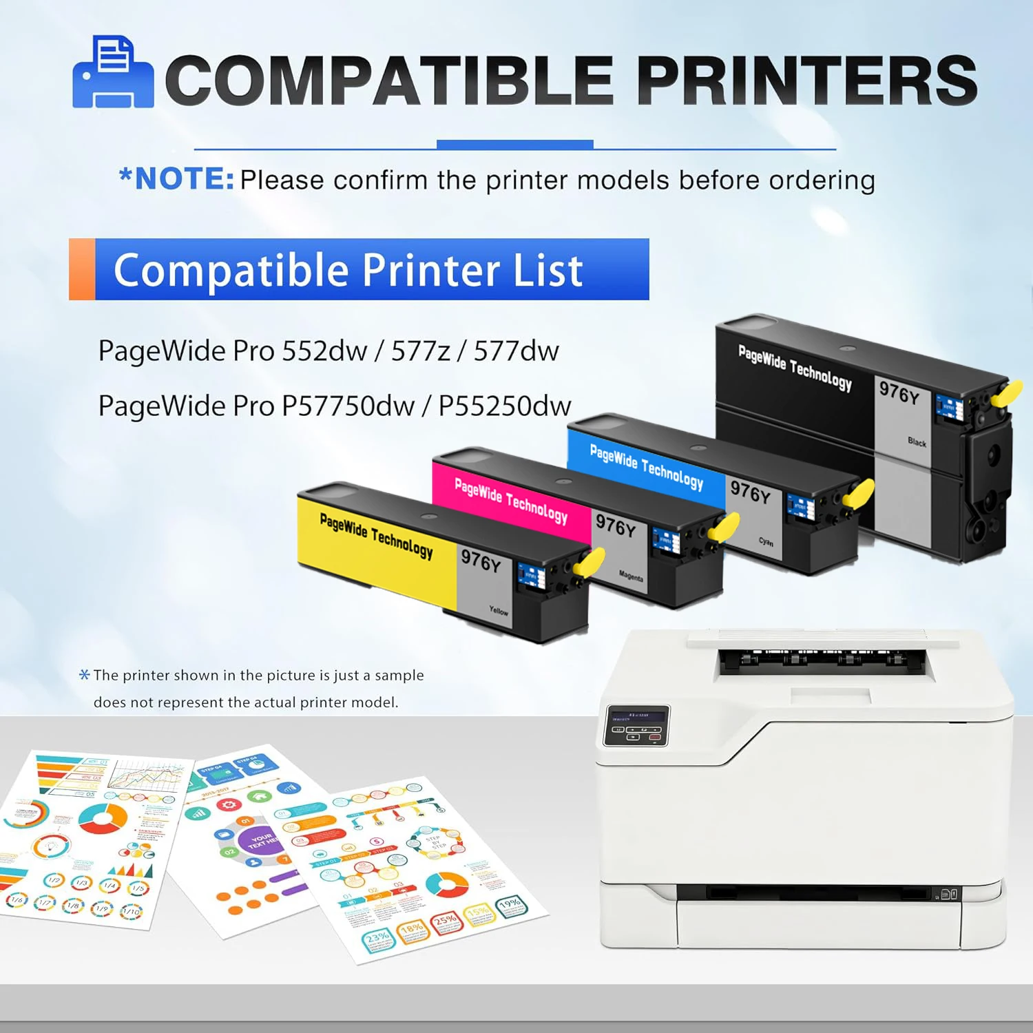 976Y Ink Cartridge Compatible for HP L0R05A L0R06A L0R07A L0R08A PageWide Pro 552dw 577z P57750dw 552dw 577dw P55250dw 577z