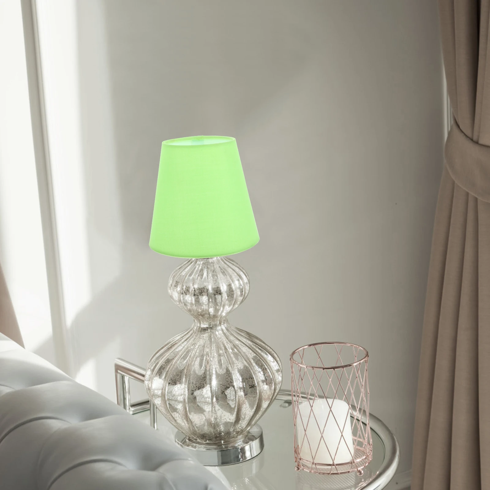 

Lamp Shade Chandelier Replacement Fabric Light Shade Household Hotel Decorative Small Lampshades Removable Easy for Table