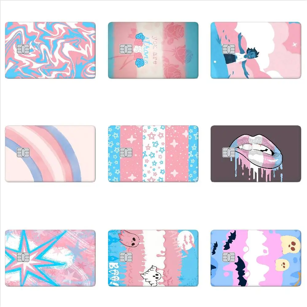 Trans Pride Card Stickers Credit Card Film Debit Card Sticker Skin