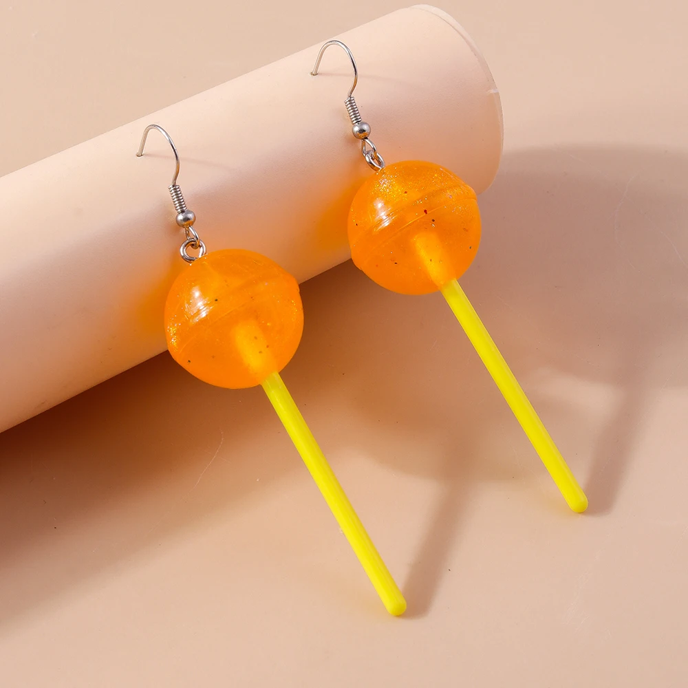 Aihua 30 Farben süße süße Lutscher-Ohrringe aus Kunstharz für Frauen, lustige Simulation, Lebensmittel, Süßigkeiten, Lutscher-Ohrringe, Schmuck, Geschenke – Detail 26