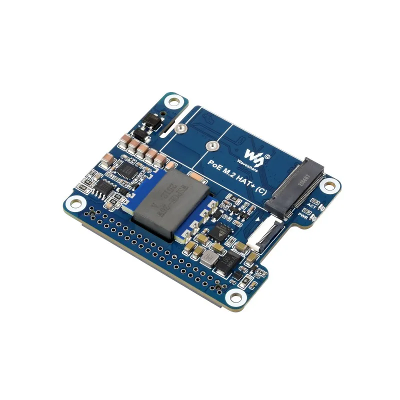 

Адаптер PCIe — M.2 с функцией PoE (C) для Raspberry Pi 5, поддерживает твердотельный накопитель NVMe Protocol M.2, высокоскоростное считывание