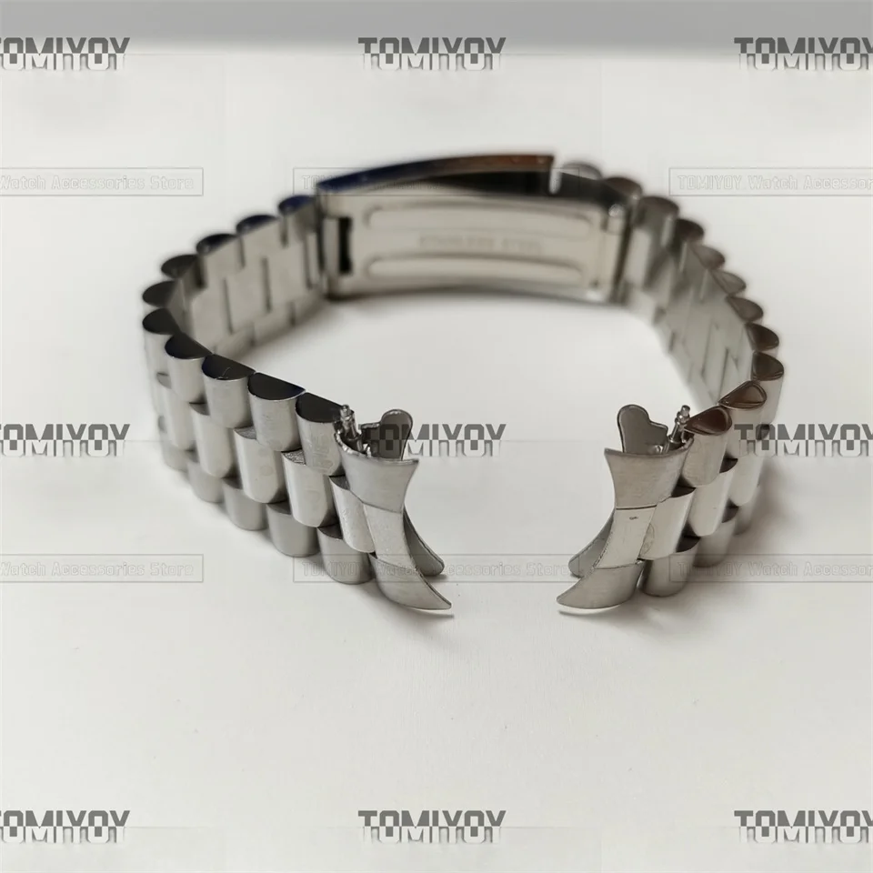 18mm 19mm 20mm 21mm 22mm Curved End Stainless Steel  President Bracelet Fit For Rolex Seiko Omega Mechanical Wristwatch