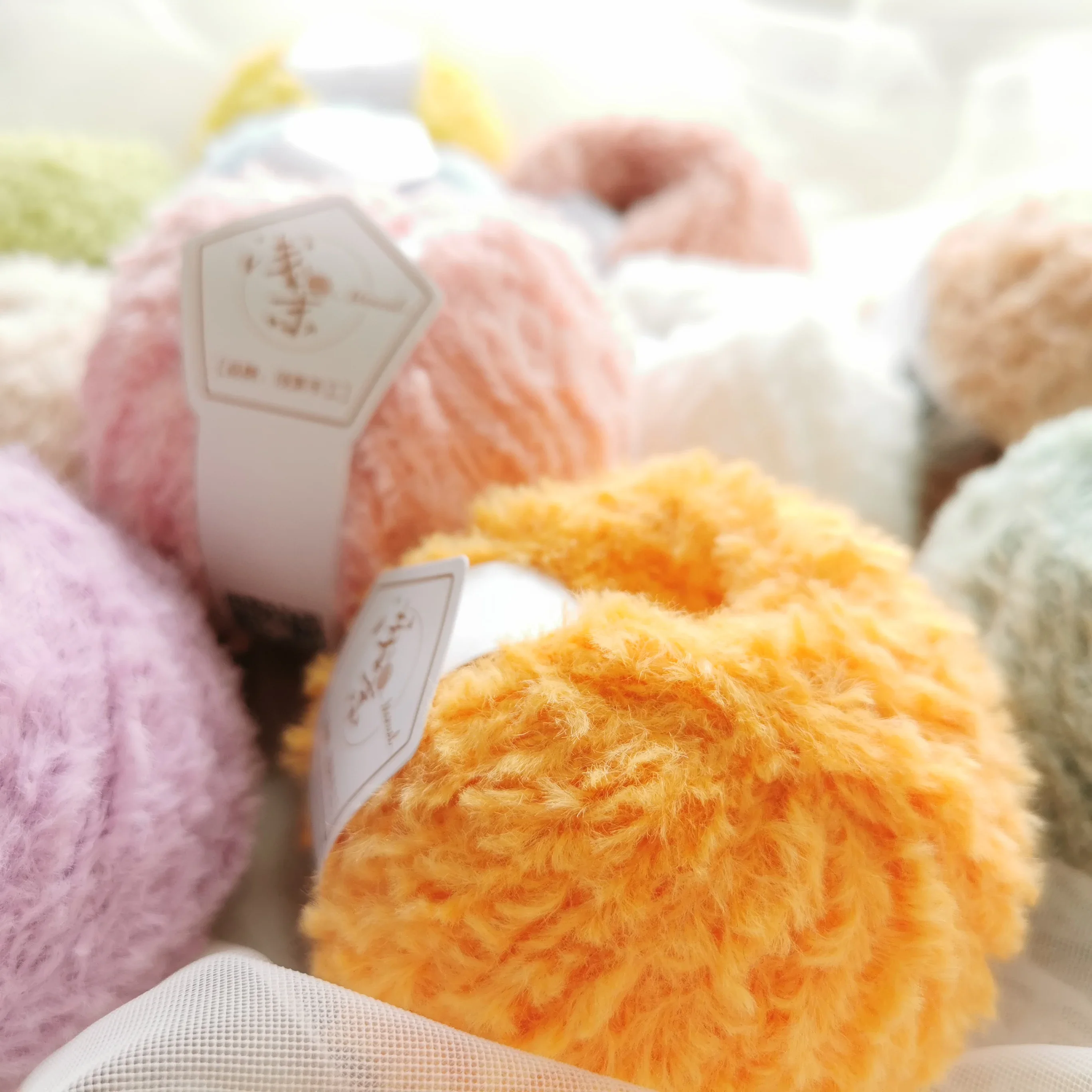 40g Fur Yarn DIY Soft Hand Knitting Thread Warm Baby Yarn Woven Sweater Scarf Hat Imitation Mink Feather Doll Plush Wool Yarns