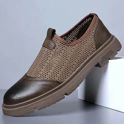Summer Men's Hollow Mesh Shoes Breathable Trendy Beach Outdoor Camping Shoes Fashion Casual Shoes Non Slip size:38-44