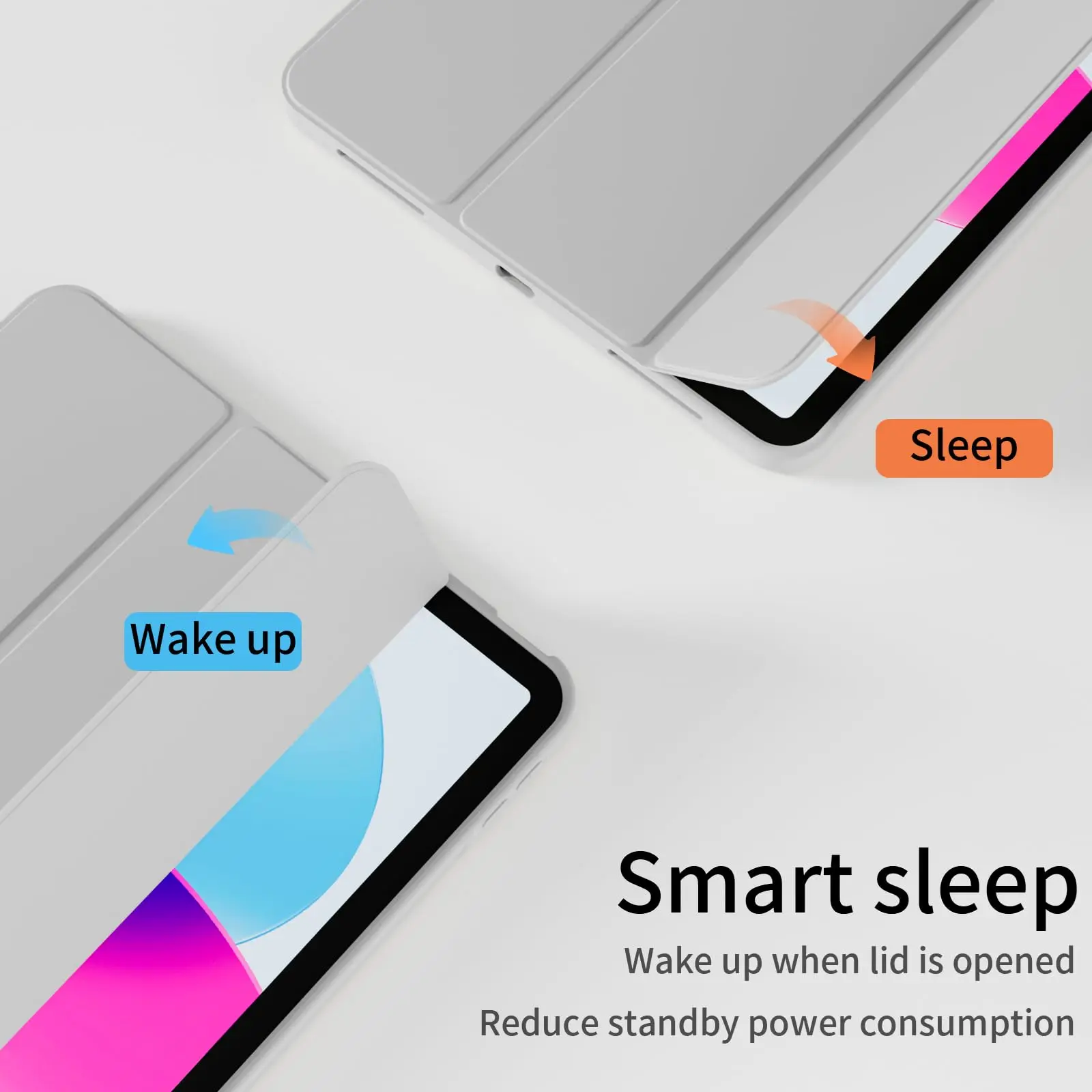 For iPad (A16) 11th 10th 9th 8th 7th 6th 5th Generation Magnetic Trifold Cover for iPad 5 6 7 8 9 10 11 9.7 10.2 10.9 11 2025 M3