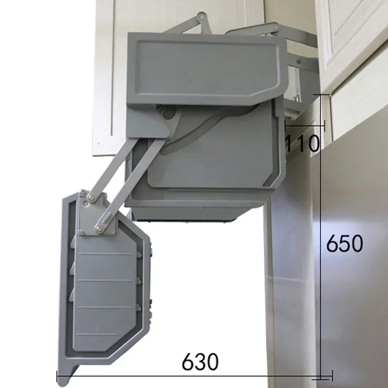 Double Pull Down Basket Kitchen Cabinet Accessories Pantry Organizer Magic Collector