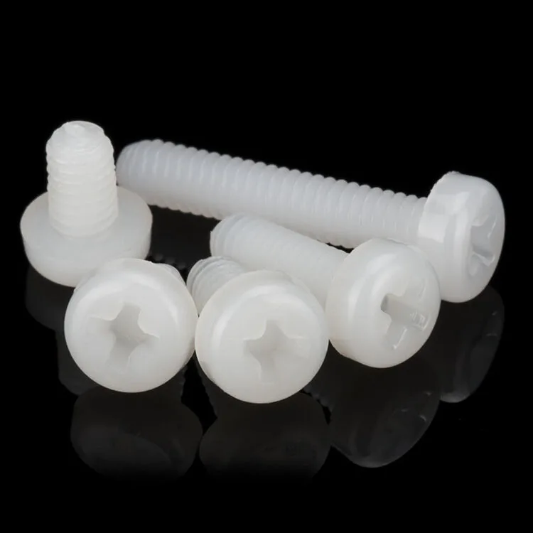 10~50Pcs M2 M2.5 M3 M4 M5 M6 M8 White Nylon Plastic Insulated Cross Phillips Pan Round Head Bolt Screw