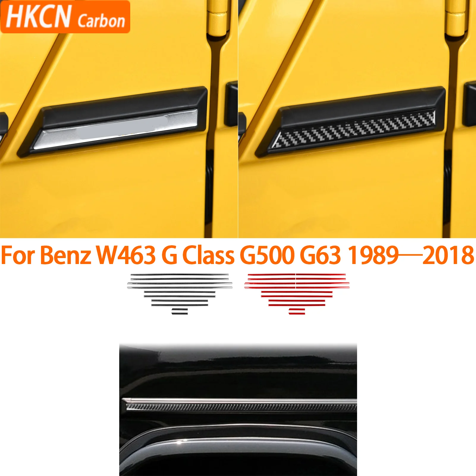 

For Benz W463 G Class G500 G63 1989—2018 Car Accessories Carbon Fiber Auto Body Exterior Modification Cover Trim Strip Sticker