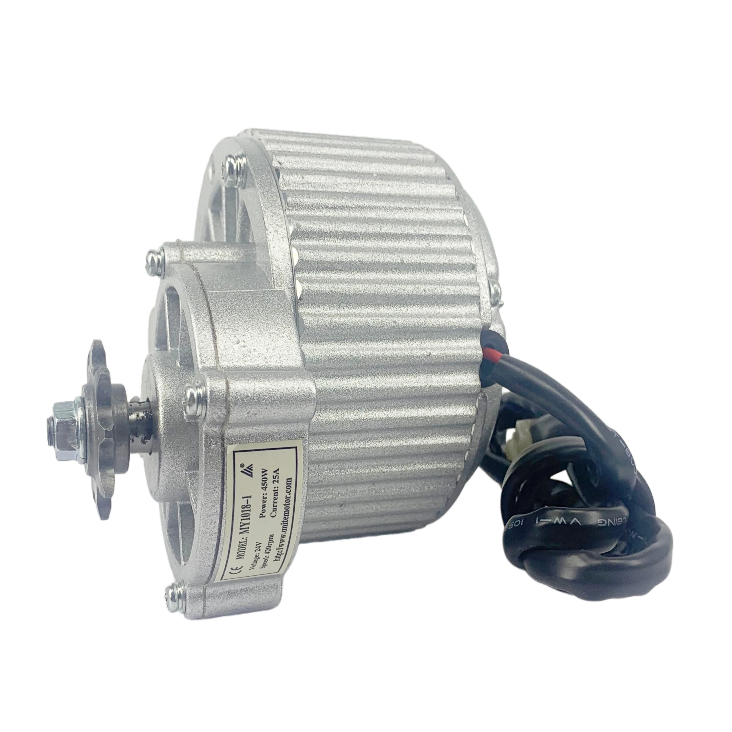 MY1018 250W / 450W DC 24V 36V Silnik z Szczotkami i Przekładnią, Silnik DC Szczotkowy, Silnik Prądu Stałego z Magnesami Trwałymi — zdjęcie 4