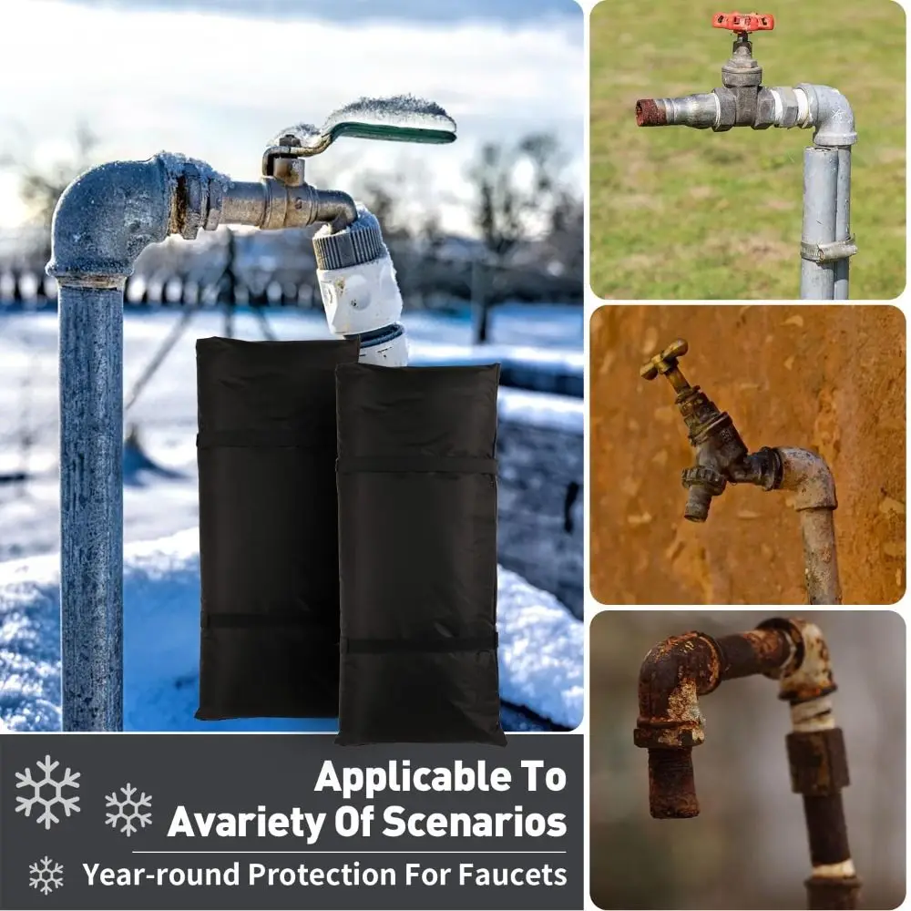 

Thicken Faucet Antifreeze Cover Universal Waterproof Faucet Tap Cover Multiple Sizes Oxford Cloth Faucet Insulation Cover