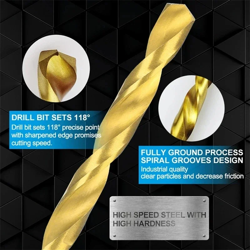 13 قطعة مجموعة لقمة مثقاب 3/16 إلى 1/2 بوصة للزجاج المعدني والبلاط الخرساني والحفر الكهربائي