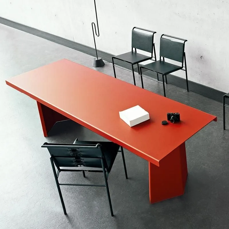 

iron desk industrial style conference table long table light luxury iron plate rectangular table minimalist work table