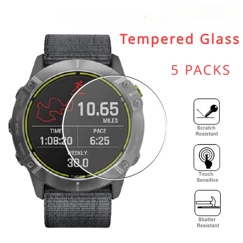 5 Packs Protective Screen Protectors for Garmin Enduro 2 / Enduro Soft Hydrogel Films / Tempered Glass