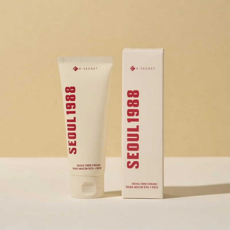 

KSECRET SEOUL 1988 Premium Snail & Rice Cream – 93% Snail Secretion Filtrate, 100ml, Intense Repair & Brightening