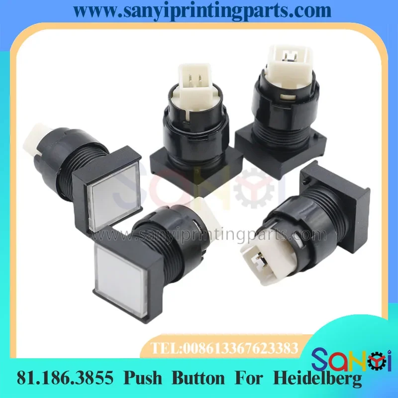 1 PCS Heidelberg พิมพ์ Push ปุ่ม 81.186.3855 1tra 1.15114.106/1002 สําหรับชิ้นส่วนเครื่องจักร