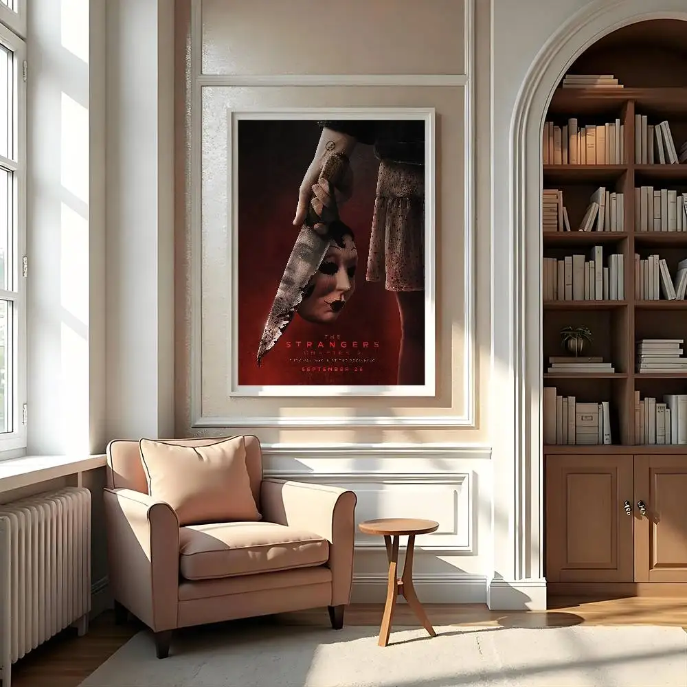 فيلم رعب الغرباء الفصل 2 ملصق معرض يطبع ذاتية اللصق ديكور المنزل الديكور صور مطبوعة للحوائط غرفة المعيشة ملصق