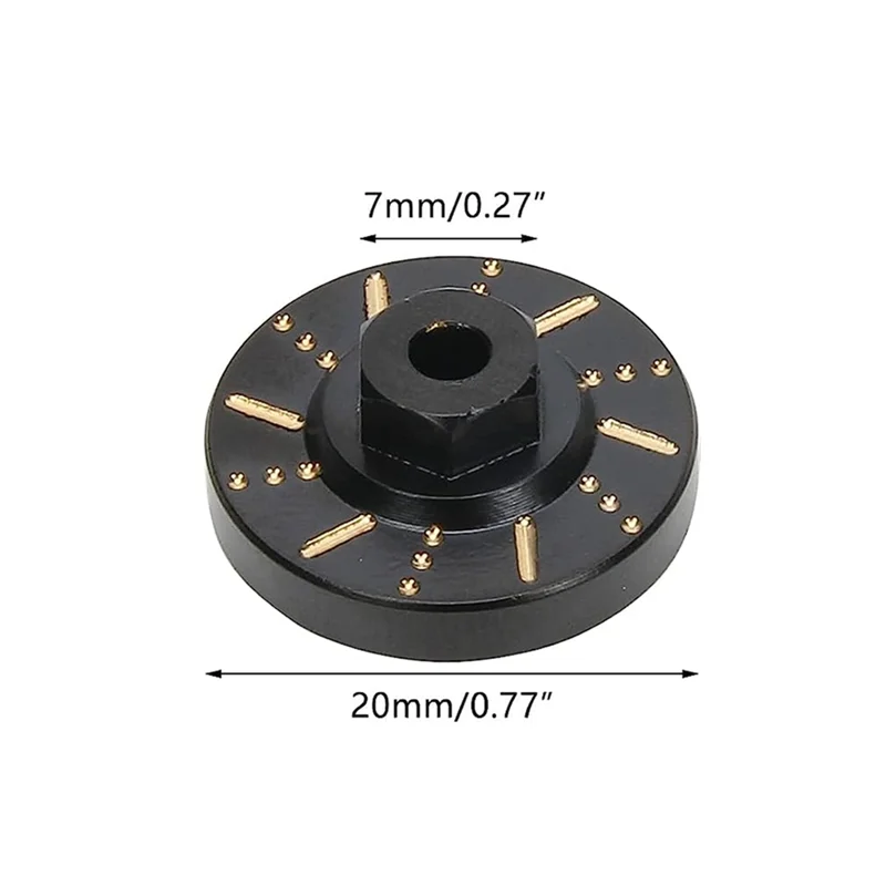A45F-4Pcs النحاس عجلة عرافة مهايئ توزيع موازنة قرص فرامل ل 1/18 FMS EAZYRC Rochobby RC سيارة ترقية أجزاء #6