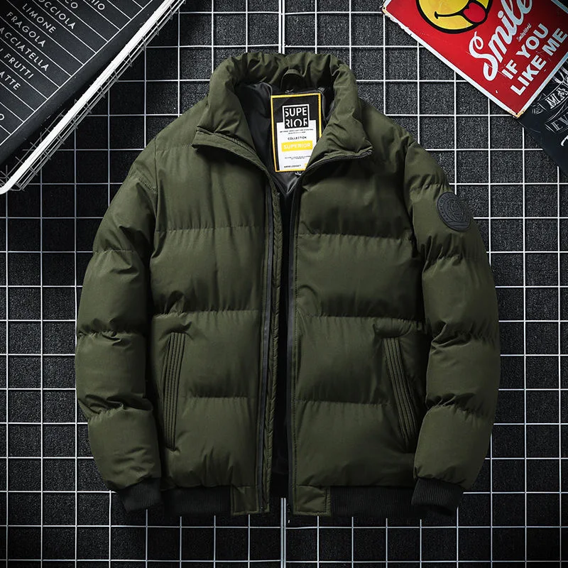 2023 Autumn and Winter New Classic Fashion Solid Color Down Jacket Men\'s Casual Loose Thick Warm High Quality Plus-Size Coat