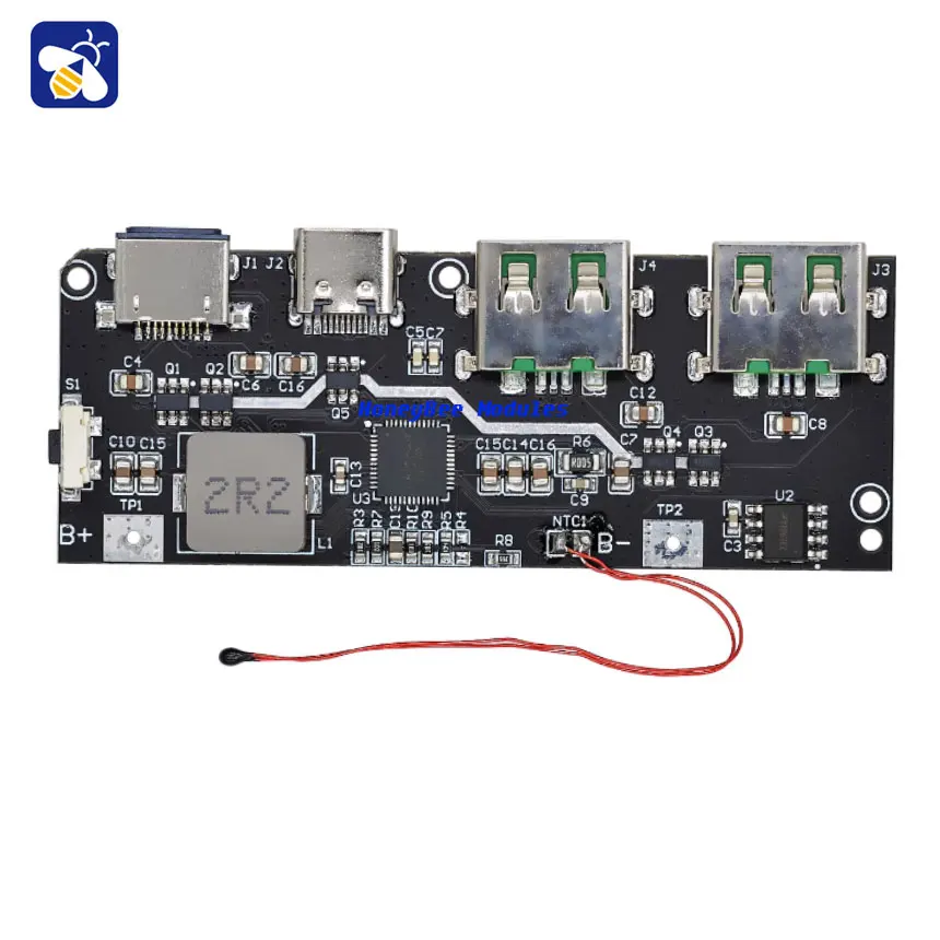 22.5W Charger 5 port bi-directional fast charging mobile power module circuit board diy motherboard kit QC4+PD3.0