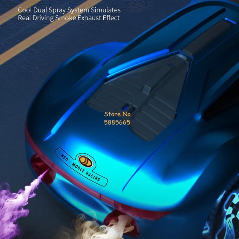 Cool Spray Four Wheels Future Concept RC Car Toy Christmas 2.4G 360° Rotating Multi-Directional Drift Remote Control Stunt Car