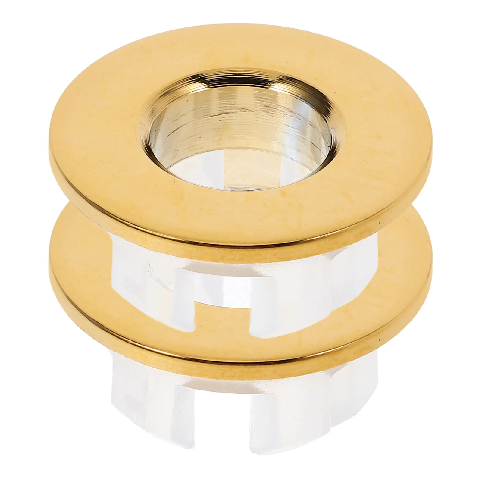 2Pcs Copper Sink Overflow Washbasin Drain Hole Cover Bathroom Kitchen Overflow Trim Universal Drain Insert Lid