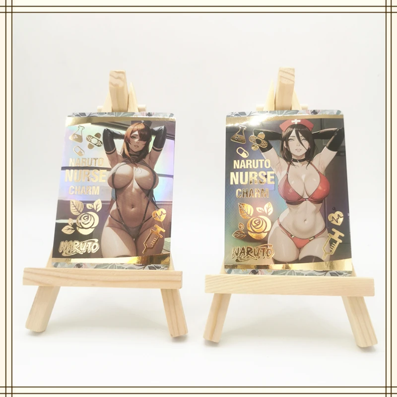 9pcs/set Anime Naruto Haruno Sakura Girl Character Series ACG Sexy Nude Cards Kawaii Toy Gifts Games Comics Collection Card