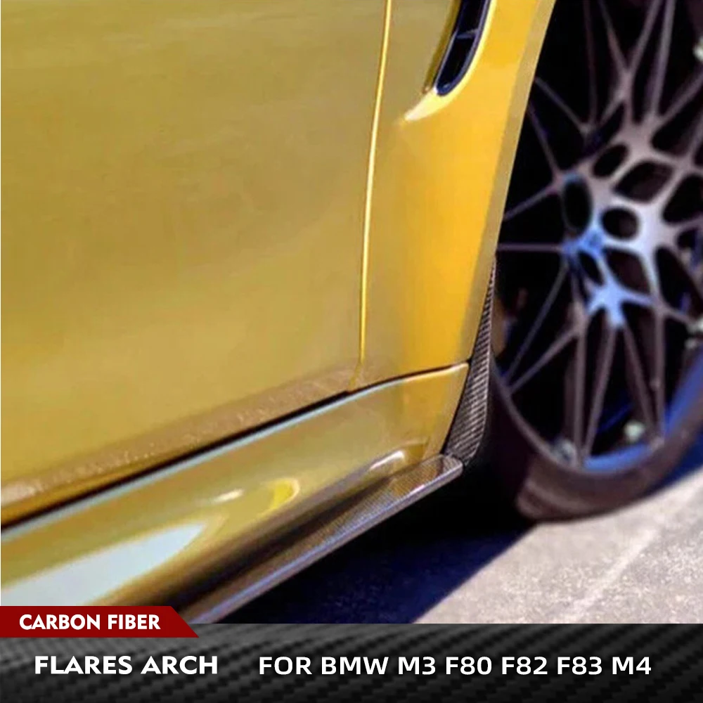 

Real Carbon Fiber Side Fenders Front Arch Splash Guards Mud Flap Front Splash Guards Fenders For BMW F80 M3 F82 F83 M4 2014-2019