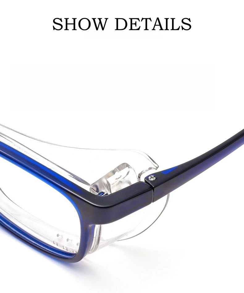 Yimaruili ultraleichte tr90 Anti-Schlag-Anti-Staub-Schutzbrille quadratische optische Brille Brillen fassungen Männer x91021l – Detail 5