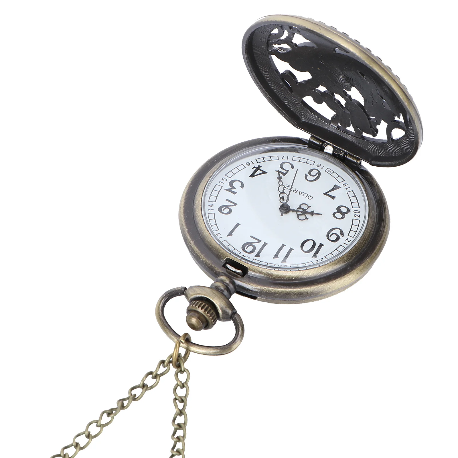ساعة الجيب الرجعية قلادة سبيكة حركة الكوارتز تصميم مجوف فريد من نوعه الوقت ملحق هدية خمر قلادة خمر ساعة الجيب