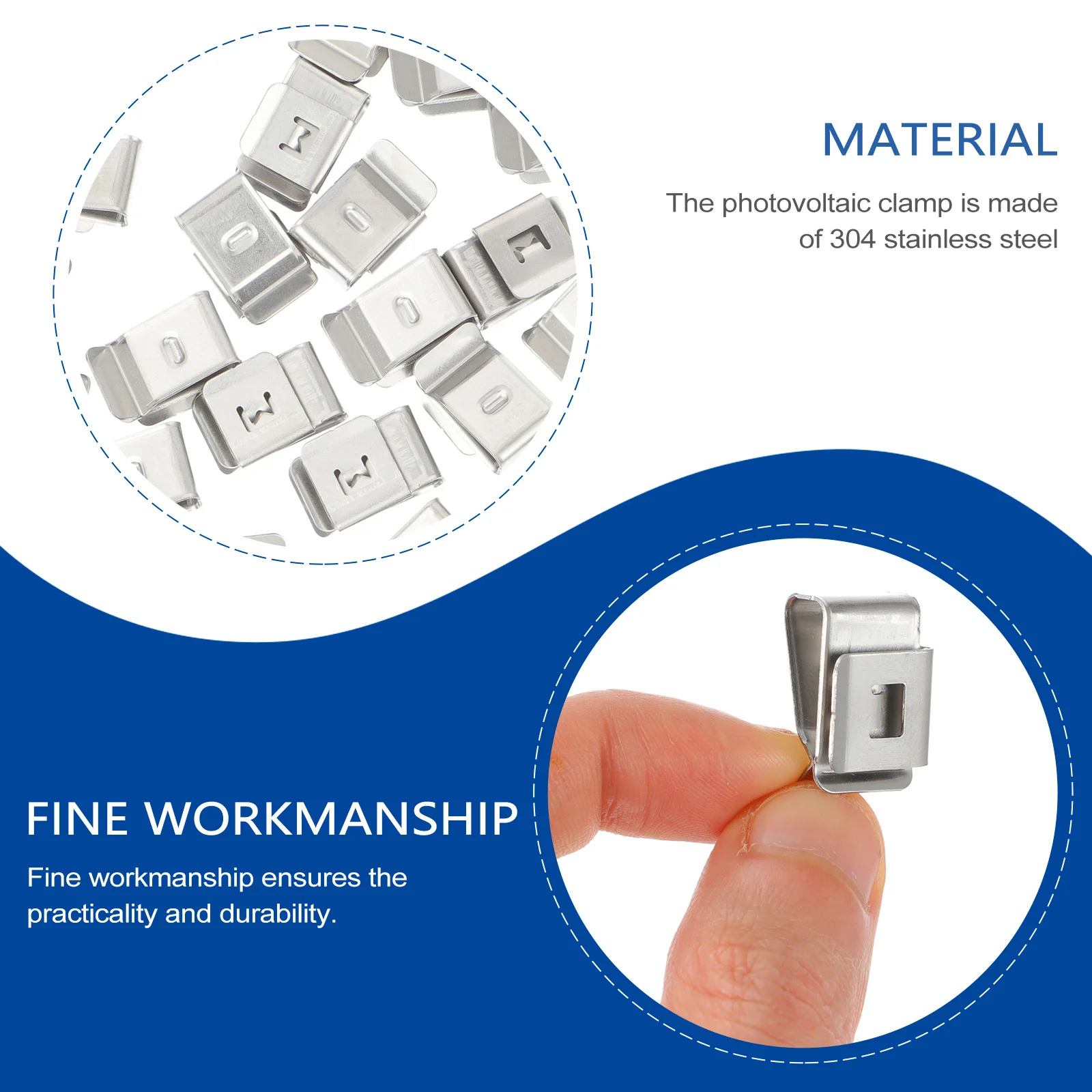 

30 шт. зажимы для кабеля солнечной панели из нержавеющей стали 304, антиокислительная, простая установка, модуль без инструментов, инверторные кабели, управление