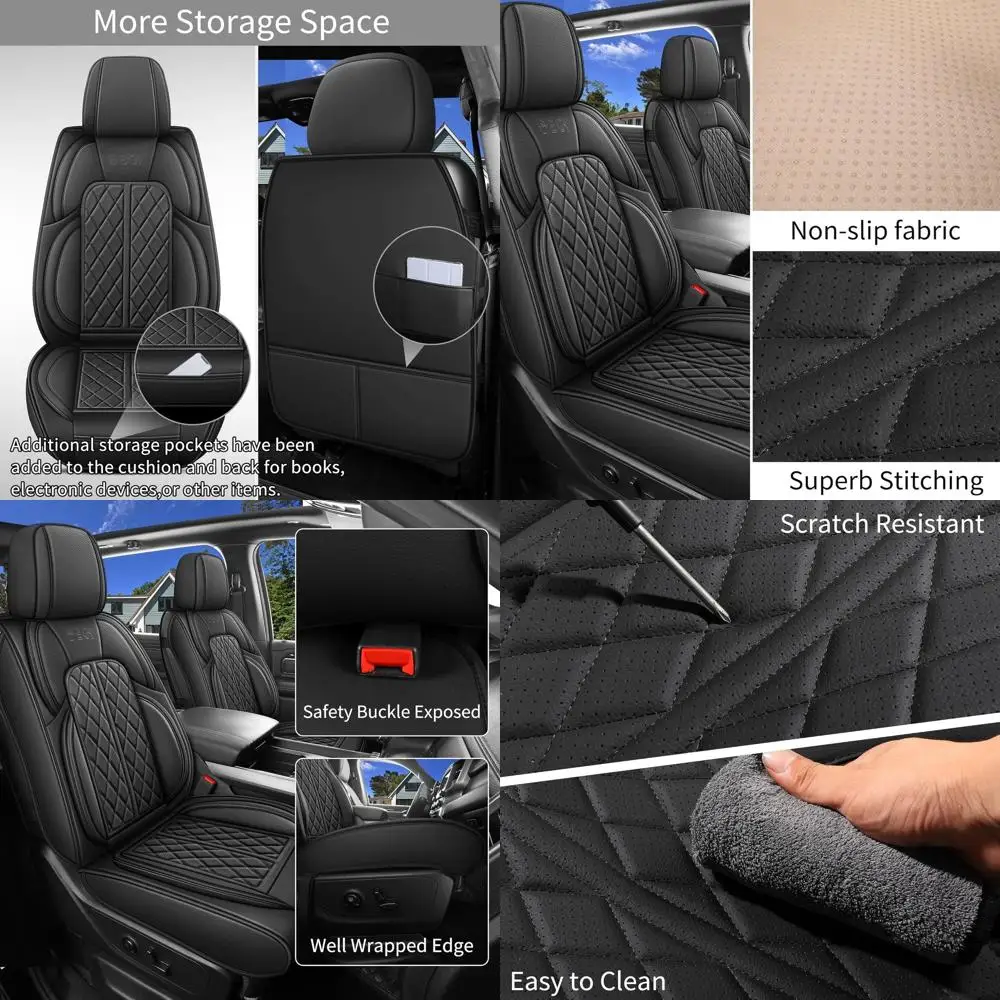 

Чехол на автомобильное сиденье, подходит для Dodge Ram 1500 2500 3500 2002-2024, комплект чехлов на сиденье из искусственной кожи, совместимый с Crew Quad Regular C