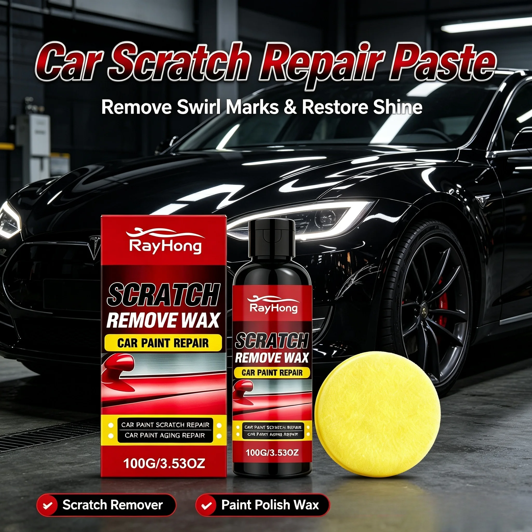 Car Scratch Repair Paste Car Scratch Remove Restores Smooth Shine Surface Paint Maintenance Renovation Universal Auto Paint Care