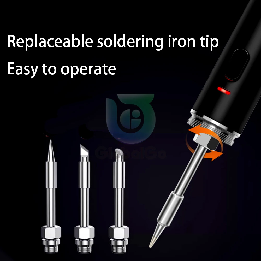 Cordless Soldering Iron USB Rechargeable Portable Soldering Iron Kit 10W Temperature Adjustable Electronic Repair Welding Tool