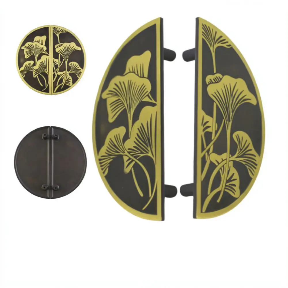 New Chinese Style Cabinet Handle Zinc Alloy Drawer Pulls Semi Circle Furniture Knob Vintage Closet Door Hardware Parts